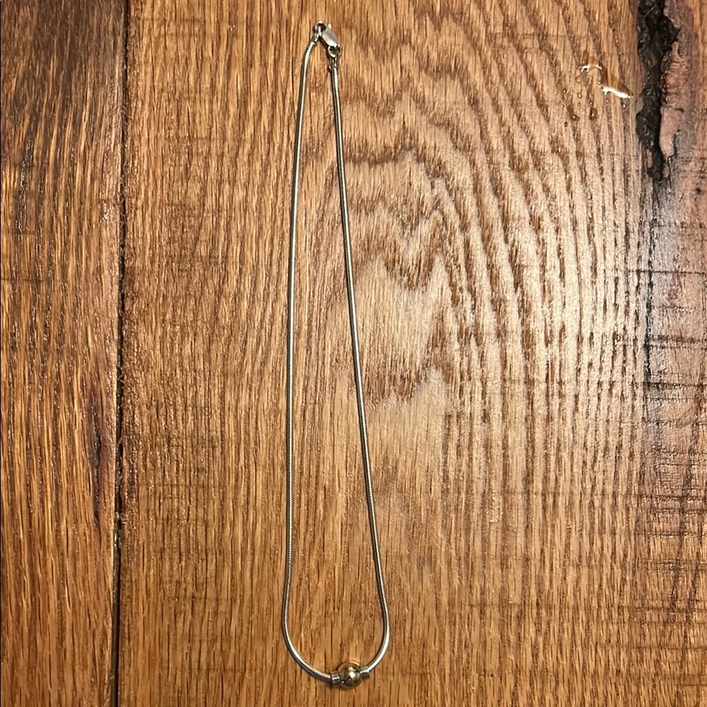 Cape cod sterling silver and yellow gold ball necklace